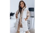 Dstreet Gilet Lungo Trapuntato Da Donna Noelia Bianco S