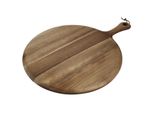 Tavola Da Portata Rotonda Olympia In Legno Di Acacia Con Manico 33 Cm