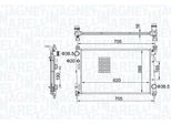 Magneti Marelli 350213163100 Radiatore Radiatore Acqua Radiatore Motore Per Opel Combo Furgone/Station Wagon (X12) Combo Combi / Tour (X12) Per Fiat Doblo Furgone/Station Wagon