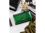 Rovicky | Portafoglio Da Donna In Pelle, Con Orecchino E Chiusura A Scatto, Verde, 14X8,5 Cm