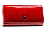 Peterson | Portafoglio Da Donna, Grande E Spazioso, Con Rfid, Rosso, 19,5X10 Cm