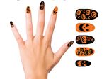 Zucca Di Halloween Decorazione Per Unghie Design Spettrale Facce Di Zucca Accenti Notturni Spettrali Unghie Creative Evento Trend Accessori Festa Stravaganza Ghost Hour Zucca Gioielli Nail Art, Colore: Nero