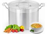Pentola Per Zuppe Nutrichef 8L, Pentola Di Cottura Grande 32,5 Cm, Pentola Per Cottura A Induzione, Pentola Per Stufati E Zuppe, Pentola Di Grande Capacità Con Coperchio, Manici In Acciaio Inox