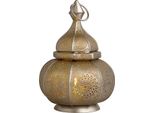 Lanterna Orientale In Metallo Ziva Silver 30Cm | Lanterna A Vento Da Giardino | Lanterna Marocchina In Metallo Per Esterni Come Lanterna Da Giardino O Per Interni Come Lanterna Da Tavolo
