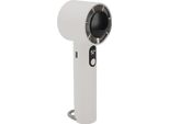 Ventilatore Portatile A Mano 5 Velocità Regolabile Silenzioso Ricaricabile Display Digitale Mini Ventilatore Tascabile Per Viaggio Spiaggia Campeggio All'aperto Bianco