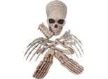 Scheletro Decorazione Halloween Spaventoso Teschio Osso Set Festa, Colore: Beige