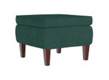 Syfax™ Poggiapiedi Con Gambe In Legno Verde Scuro In Velluto