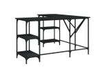 Syfax™ Scrivania Nera 139X139X75 Cm In Legno Multistrato