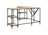 Syfax™ Scrivania Rovere Sonoma 139X139X75 Cm In Legno Multistrato