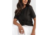 Ivon T-Shirt Donna A Maniche Corte Elvie Nero L