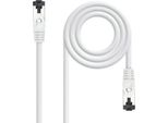 Nanocable 10.20.2000-W, 0,5 M, Cat8.1, S/Ftp (S-STP), RJ-45, RJ-45, BíLá