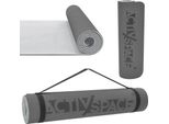 Tappetino In Tpe Per Esercizi Di Fitness Yoga, Tappetino In Schiuma - Nero/Grigio - 0,6 Cm