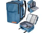 Zaino Da Viaggio 40X20X25 Per Aerei, Bagaglio A Mano Leggero - Blu