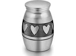 Elegante Mini Urna Per Le Ceneri - 15 Ml - 25 X 16 Mm - Urna Commemorativa Per Animali E Persone - Urna D'argento Di Alta Qualità