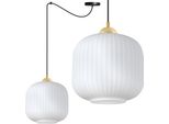 Lampada A Sospensione Riffle Spider Nero-Oro A 1 Luce Con Paralume Cilindrico Bianco 20 Cm E27 - Lampada Elegante Per L'illuminazione Di Interni Moderni