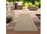 Tappeto Per Interni Ed Esterni In Iuta Dal Look Moderno Beige/Marrone Dimensioni - 60 X 180 Cm