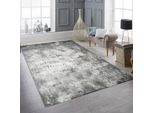 Tappeto Moderno A Pelo Corto Con Disegno Grigio Beige Dimensioni - 80 X 300 Cm