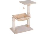 Fortuna Lai Albero Tiragraffi Per Gatti Con Colonna In Sisal Amaca In Peluche Pannello Truciolare Beige 50 X 36 X 70 Cm