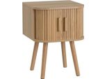 Howhomely | Comodino - Tavolino Con Ante Scorrevoli - 40 X 40 X 53 Cm - Marrone - Cassettiera Da Letto