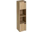 Howhomely | Libreria - Scaffale In Piedi - Marrone - 30 X 29 X 119 Cm - Scaffale Cubo A Due Ante