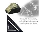 Righello A Triangolo In Lega Di Alluminio, Set 90 Gradi 45 Gradi, Righello Quadrato Metrico, Righello A Triangolo 90 Gradi V, Righello A Triangolo Da 7 Pollici Per Falegnami