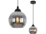 Lampada A Sospensione Costa Nera A 1 Luce Con Sfera Color Grafite E27