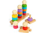 Bigjigs Giocattoli Impilabili In Legno Della Famiglia Arcobaleno, 25Dlg.