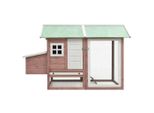 Vidaxl Gabbia Per Polli Moka 170X81X110 Cm In Legno Massiccio Di Pino E Abete