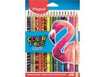 Maped 832218 Maped Matita Colorata Triangolare Color'peps Animals, Confezione Da 18 Pezzi