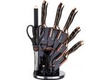 Elitehoff Set Di 9 Coltelli Da Cucina In Un Supporto Con Un Temperino E Forbici E6270