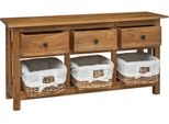 Vidaxl Credenza In Legno Massiccio Di Mogano 100X30X50 Cm