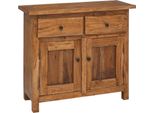Vidaxl Credenza In Legno Massiccio Di Mogano 75X30X65 Cm