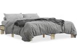 Vidaxl Struttura Letto Rovere Sonoma 150X200 Cm Materiale A Base Di Legno E Metallo