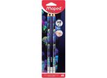 Maped 851809 Matita Black'peps Deepsea Paradise - Hb Con Gomma, Blister Di 3 Pezzi