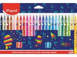 Maped 845417 Penne In Fibra Maped Pixel Party, Confezione Da 24 Pezzi