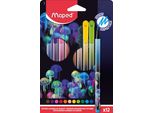 Maped 844403 Penne In Fibra Maped Deepsea Paradise, Confezione Da 12 Pz