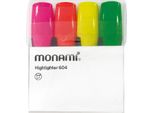 Evidenziatore Monami 604, 1-4 Mm, Punta A Cuneo, Set Da 4