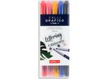 Penne Calligrafiche Bifacciali Smussate 5 Colori