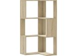 Vidaxl Libreria Ad Angolo 3 Ripiani Rovere Sonoma 50X50X102 Cm Materiale Legno