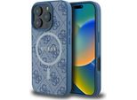 Guess Guhmp16Lg4Gfrb Iphone 16 Pro6.3 Niebieski/Blu Custodia Rigida 4G Anello Classico Logo Magsafe