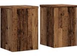 Vidaxl Supporto Per Piante 2 Pz. Aspetto Legno Recuperato 25X25X35 Cm Materiale A Base Di Legno