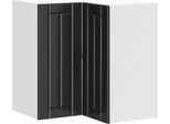 Vidaxl Pensile Angolare Da Cucina Lucca Nero In Legno