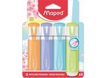 Evidenziatore Maped Fluo'peps Pastel Confezione In Blister Da 4 Pz