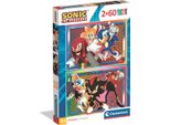 Clementoni - Puzzle Sonic The Hedgehog 2X60 ElementóW - Oficjalny Produkt Premium