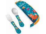 Maped 875099 Set Di Posate Maped Picnik Jungle Fever, 3 Pezzi, Turchese