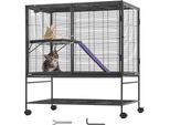 Gabbia Per Piccoli Animali A 2 Livelli - Gabbia Per Furetti Con Vassoio E Rampa - 92X58X100 Cm - Ideale Per Furetti E Altri Piccoli Animali