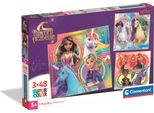 Puzzle Cle 3X48 Superkolor Unicorn Academy 25325