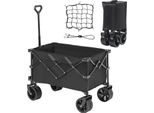 Succebuy Carrello Pieghevole Da, Carrello Da Spiaggia Da 150 L Con Ruote Per Tutti I Terreni, Robusto Carrello Pieghevole, Capacità Di Carico Di 120 Kg, Con Portabicchieri, Carrello Sportivo Per Campeggio, Shopping, Giardinaggio
