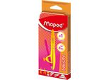 Maped 199501 Scatola Di Bussole Maped Study Neon, 9 Pezzi