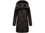 Marikoo Damen Winterjacke Mantel Lang Warm GefüTtert Steppjacke Mit Kapuze Taillierter Steppmantel Jacke Winter Karumikoo